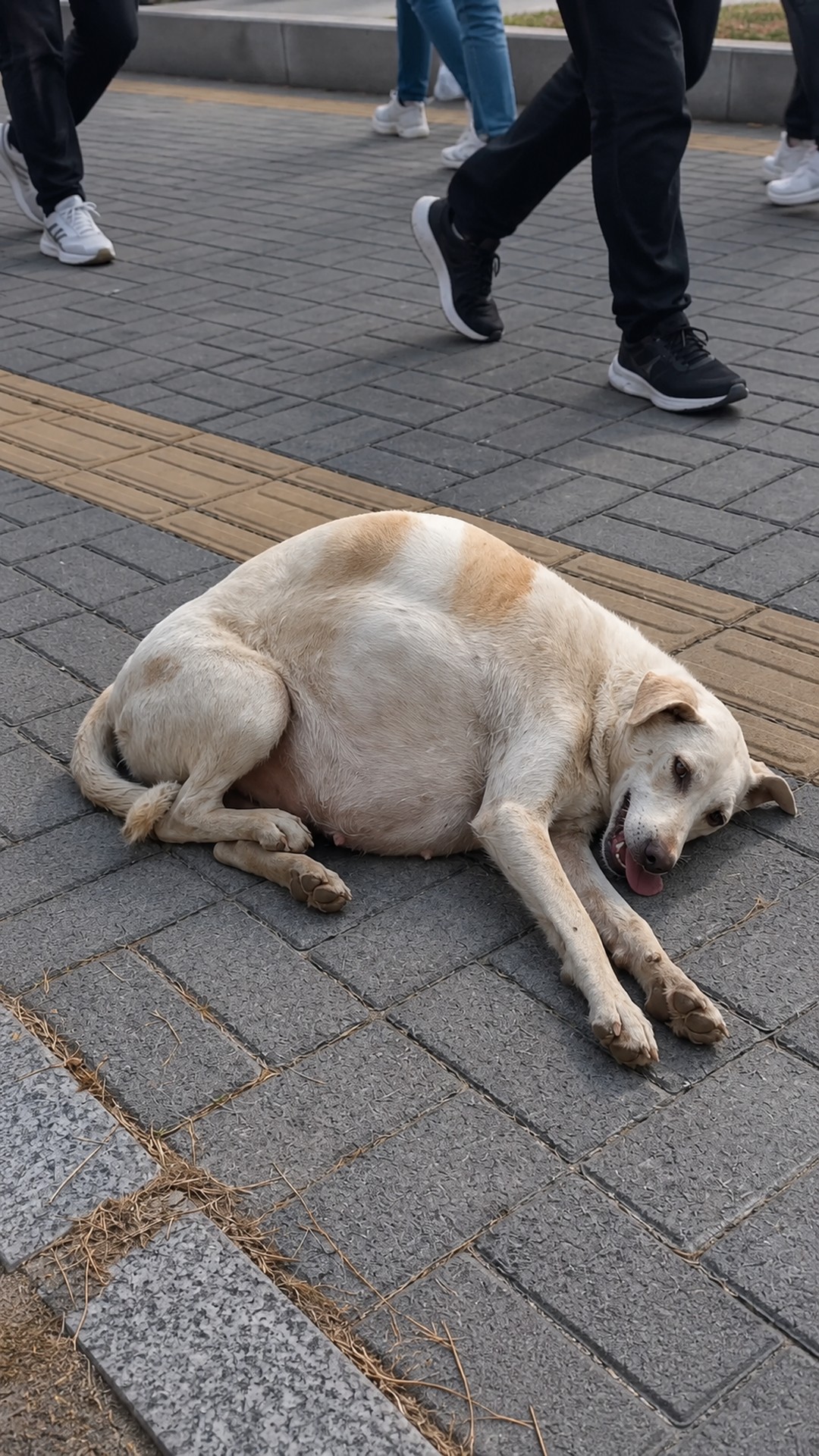 Boksoon the Stray Dog Recovers to Nurture Five Puppies After Rescue