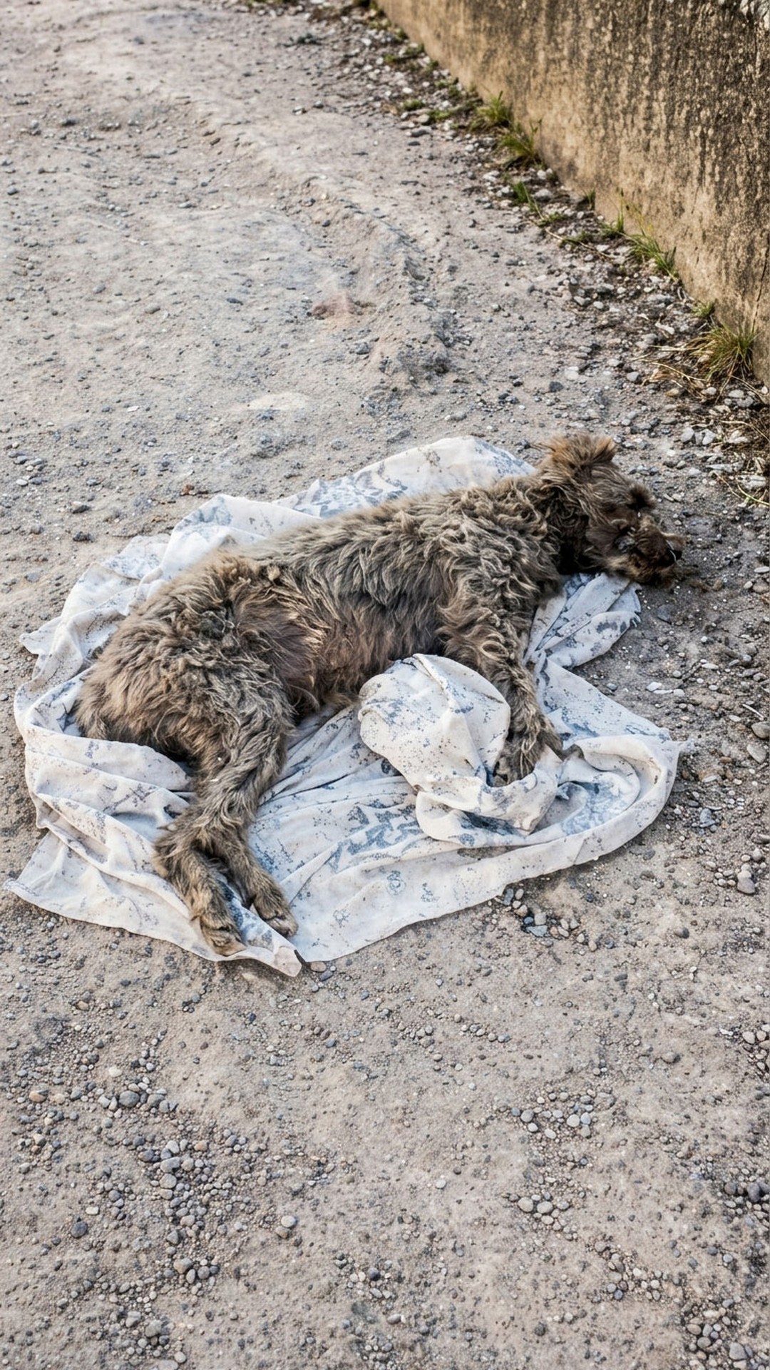 Rescue Team Finds Dog Named Milo on Abandoned Blanket by Roadside