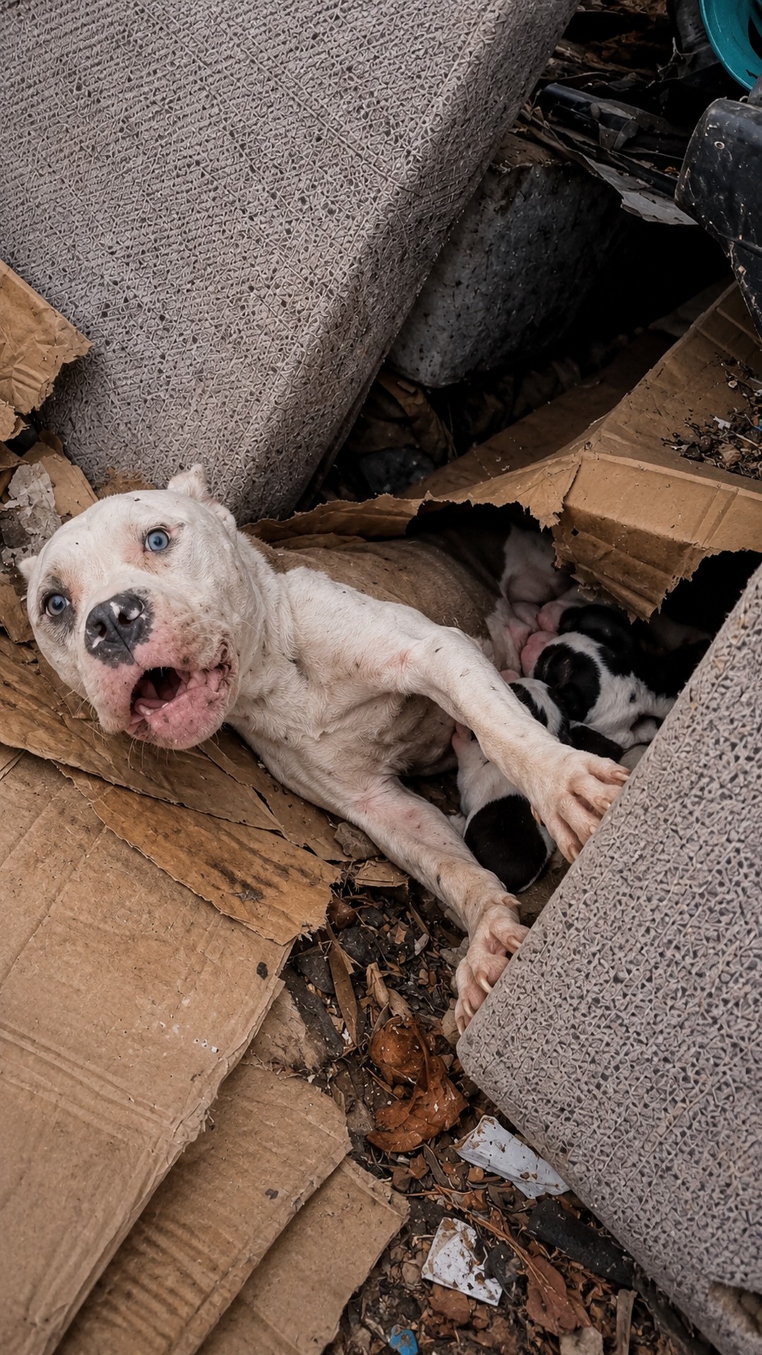 Lucky the Dog Emerges from the Trash with a Newfound Strength