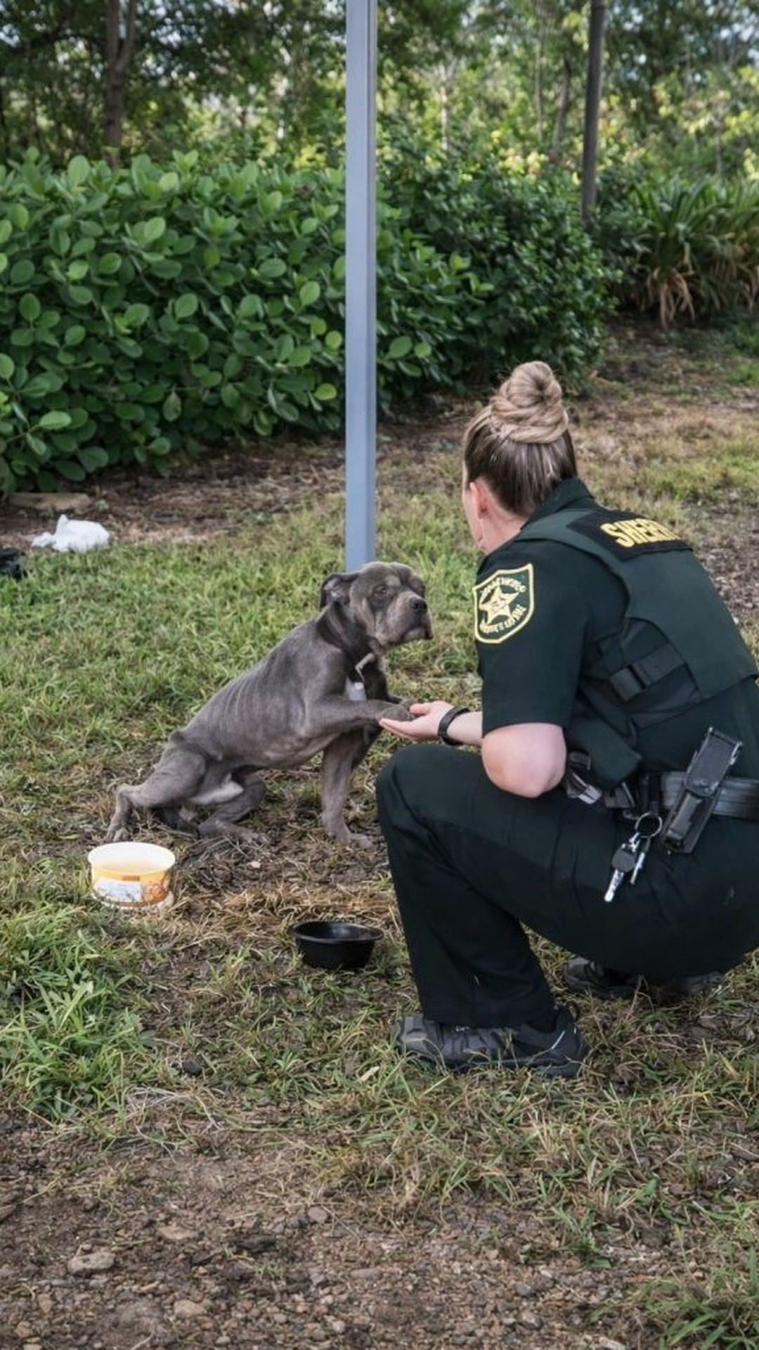 Liam the Bulldog Reaches Out with Trust During Rescue