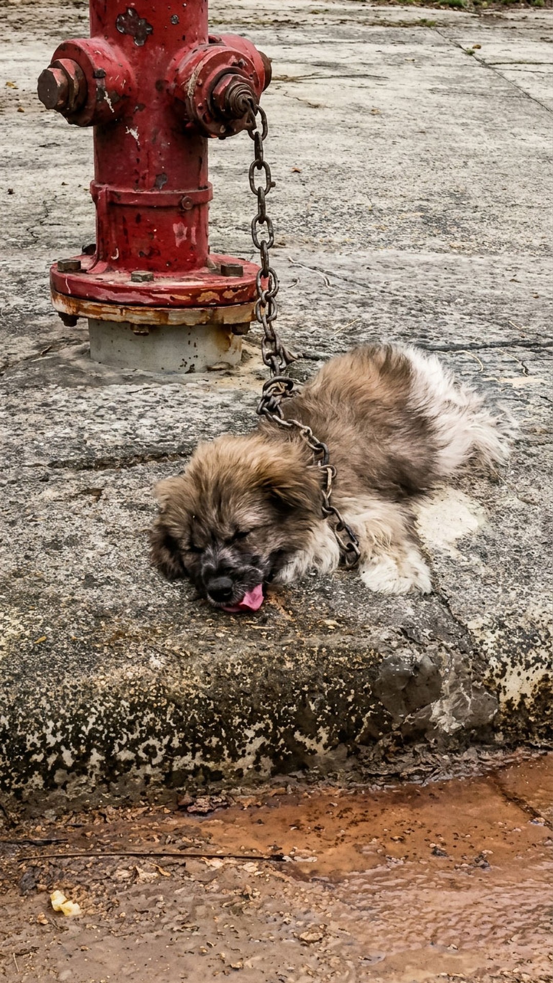 Rescued from Chained Isolation: A Dog's Fight for Life on a Busy Street