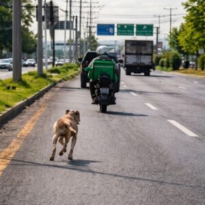 From Desperate Chase to Safe Haven: A Dog's Journey After Abandonment