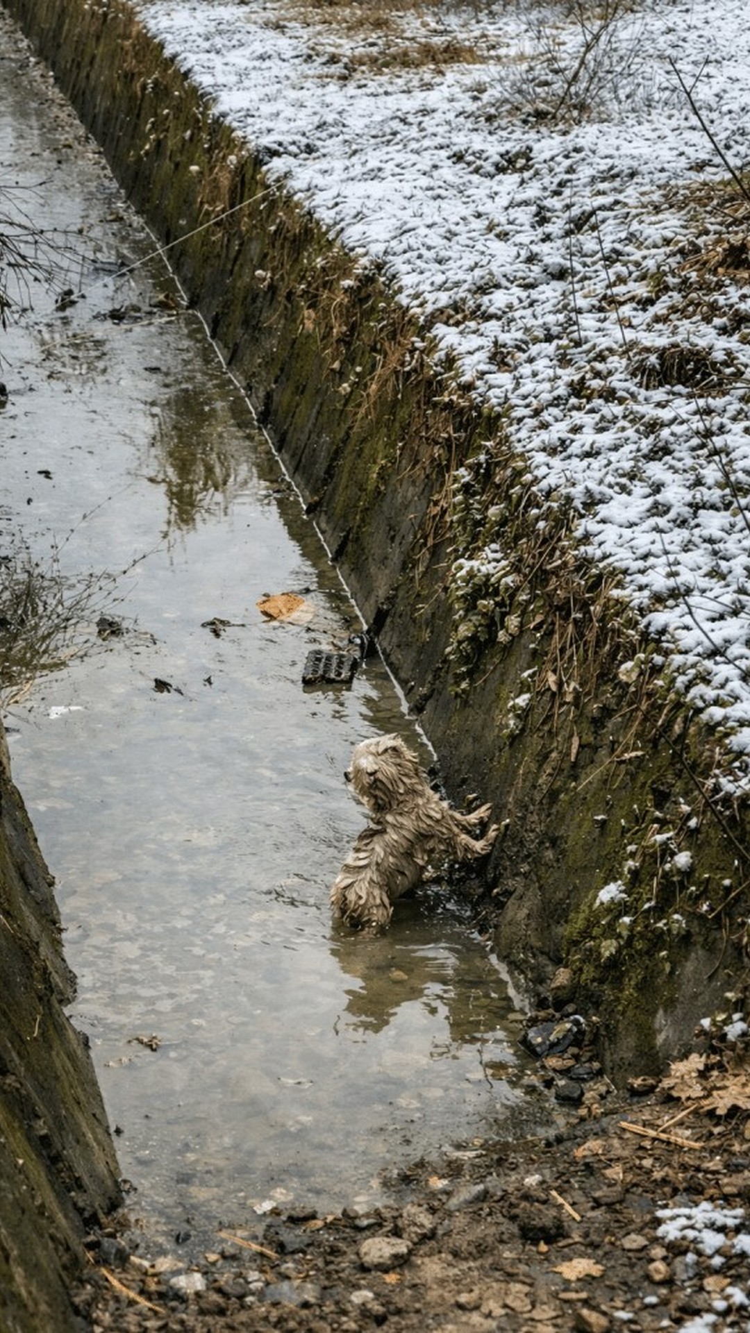 Dog Transforms from Trapped in a Ditch to Joyful Playmate