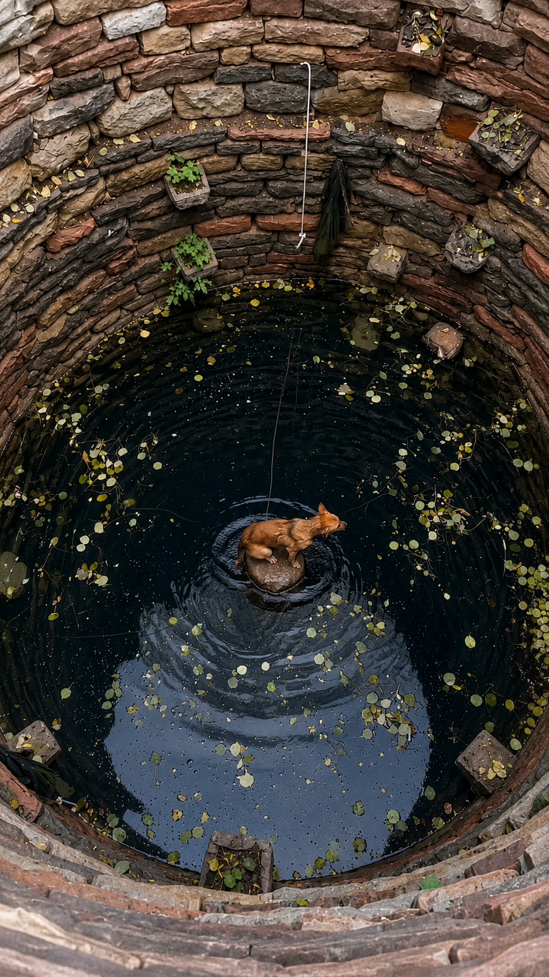 Rescue Team Saves Dog from Abandoned Well with Calm Precision