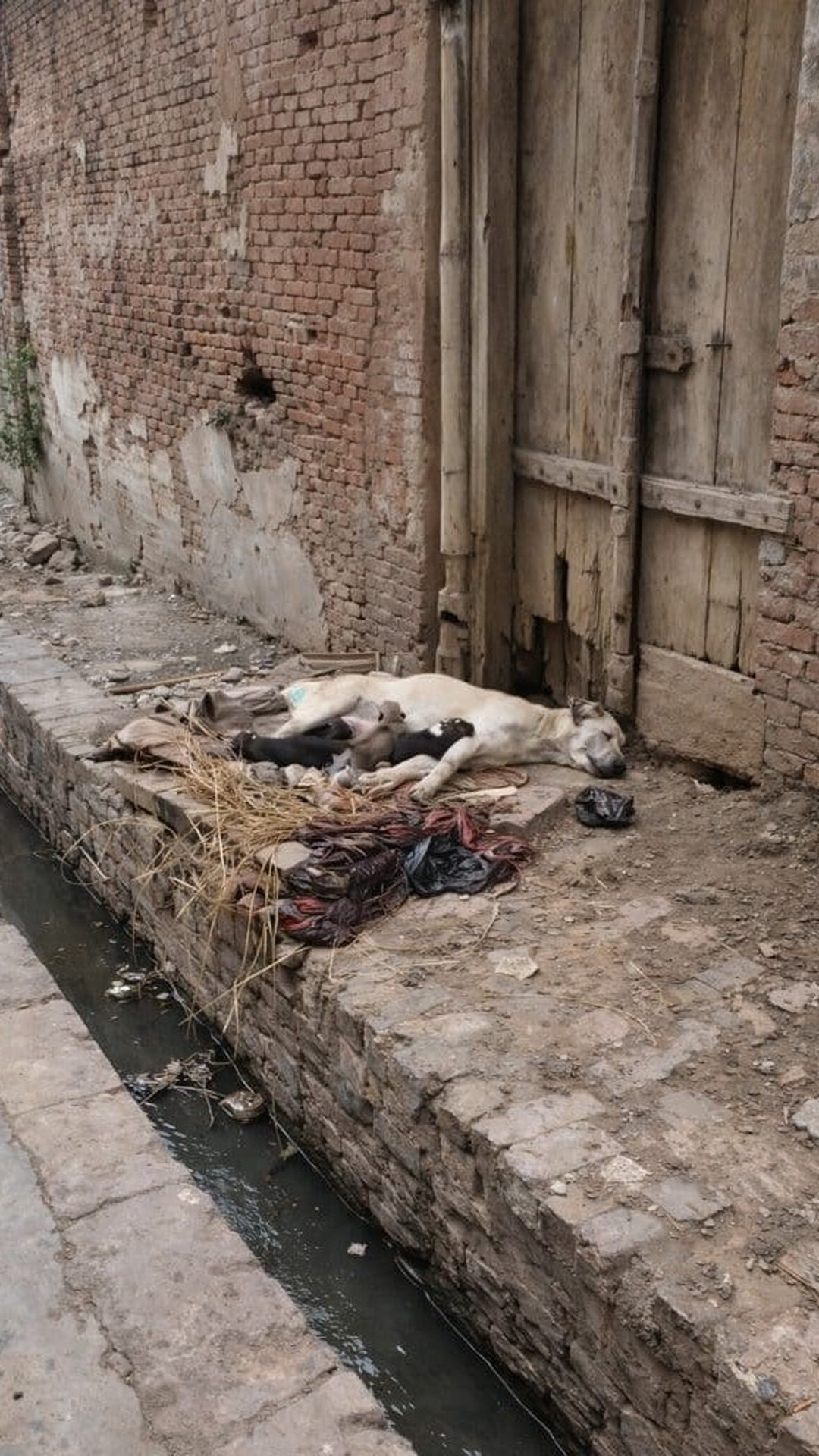 Rescuer Acts Quickly as Puppy Falls from a Dangerous Wall