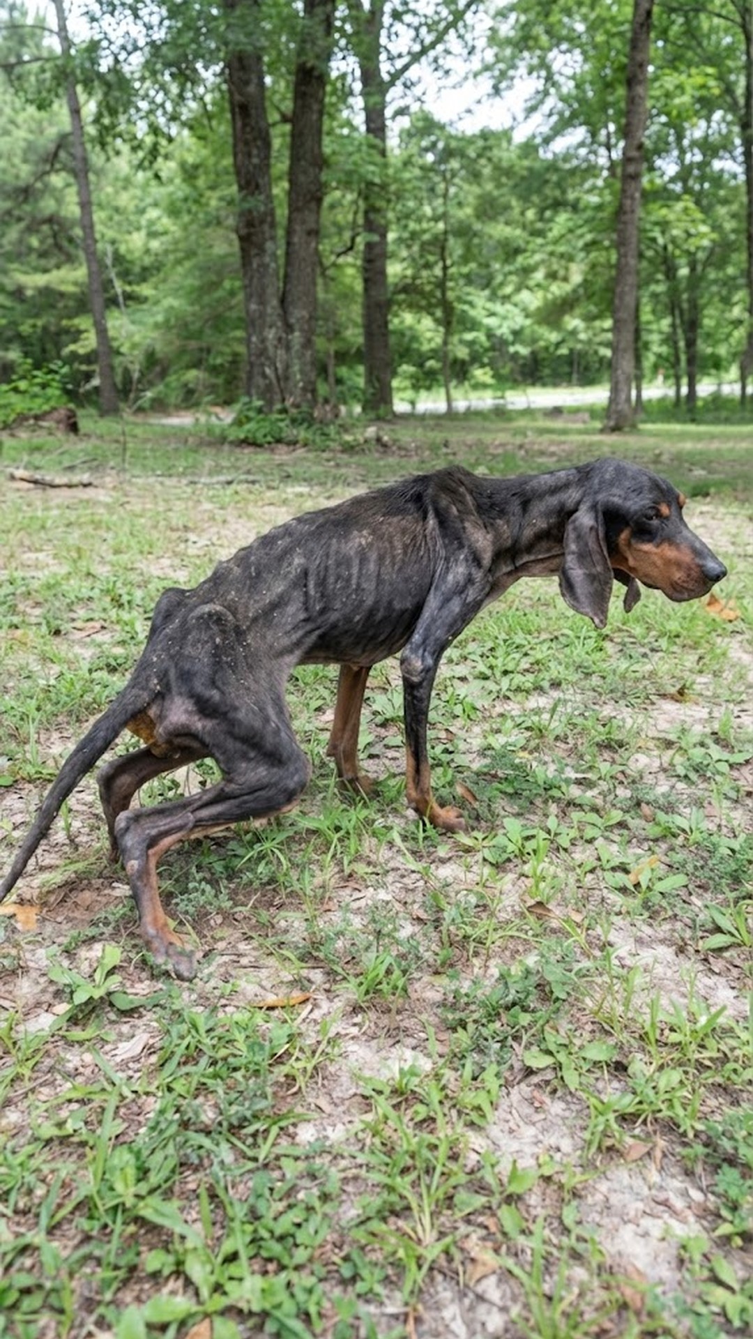 Rescue Team Finds Starving Dog Wandering Houlka's Backroads