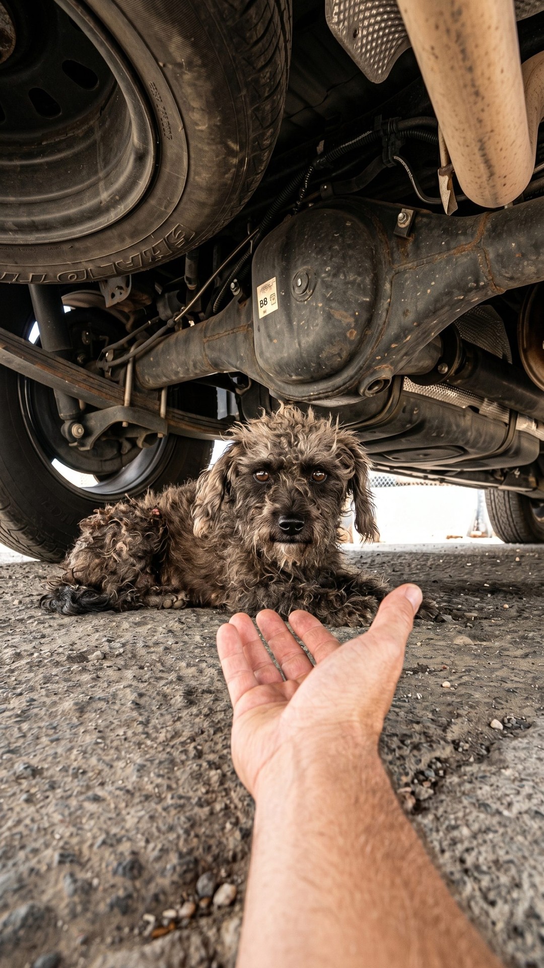 Rescuers Discover Stray Dog's Hidden Puppy During Urgent Rescue