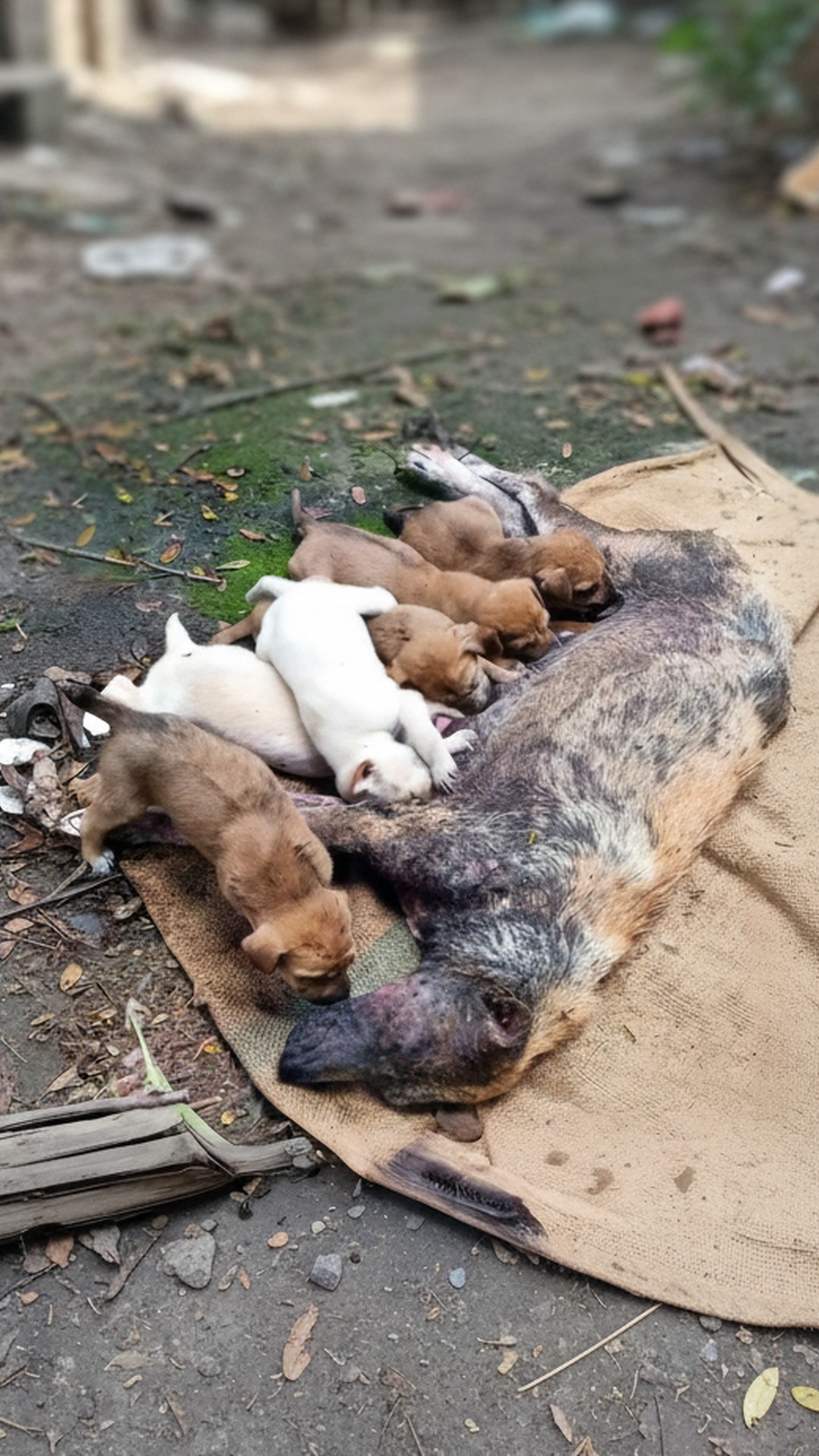 From Hidden Exhaustion to Embraced Safety: A Mother Dog's Unseen Journey