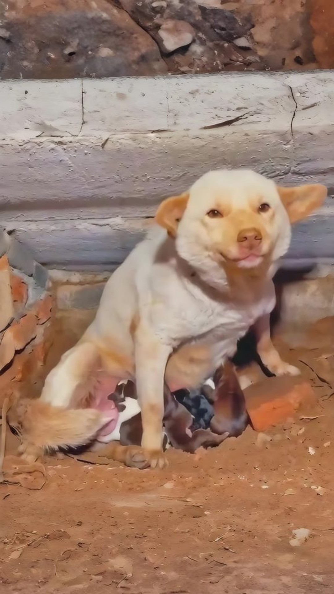Mother Dog's First Moment of Trust After Rescue from the Streets