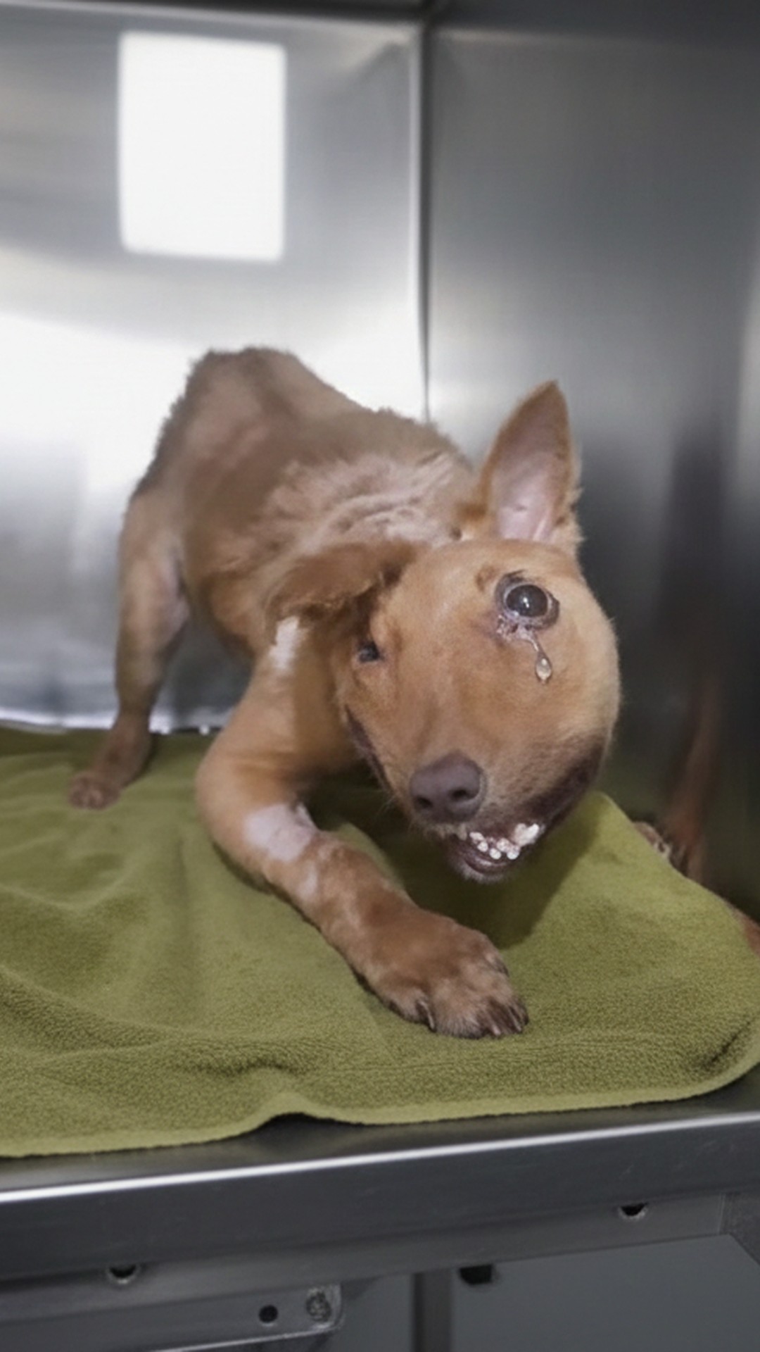 Rescue Team Finds Terrified Dog Hidden in Drainage Canal