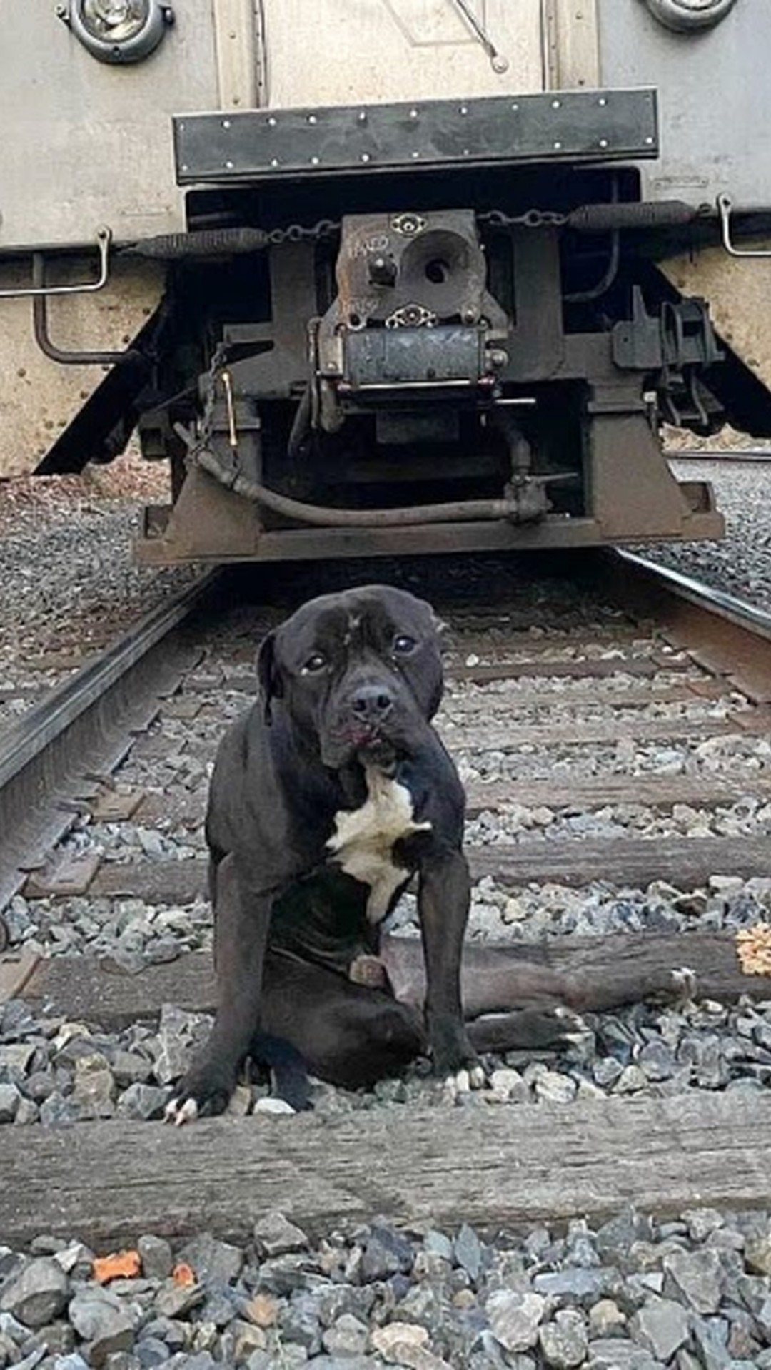 Rescue of Lucky: Abandoned Dog Found Near Train Tracks Fights for Life