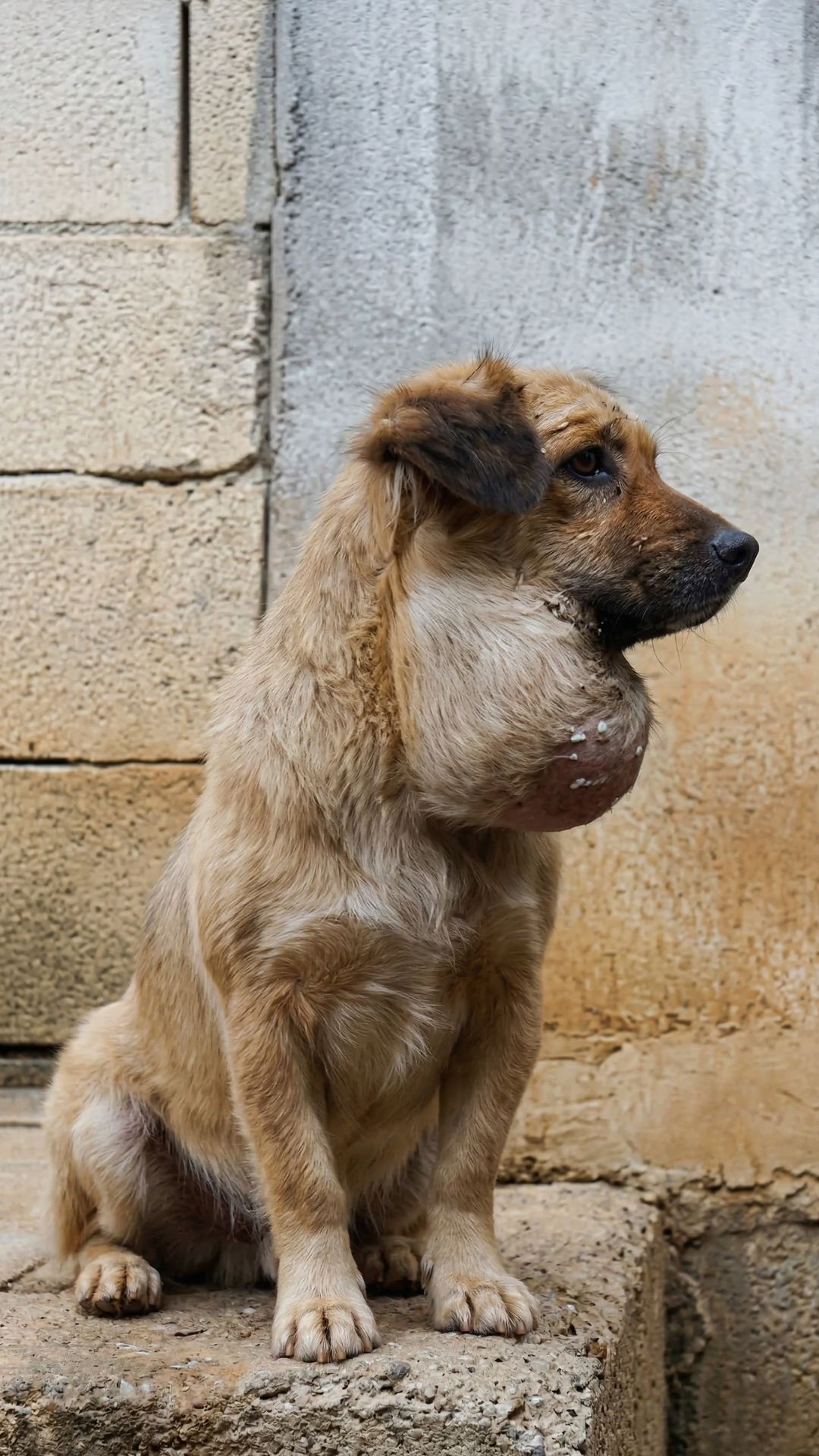 Brave Dog Freed from Two-Pound Tumor by Compassionate Stranger