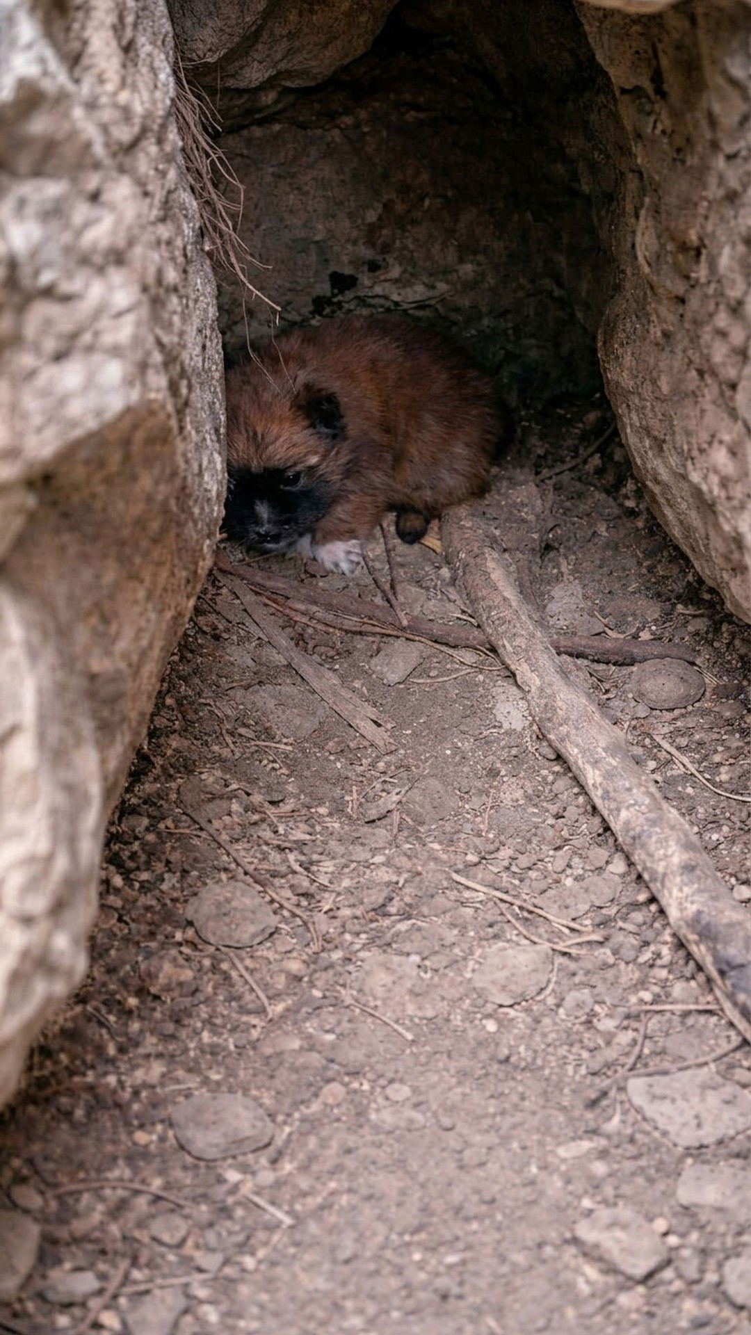 Puppy Takes First Steps into the Sunlight After Months of Fear