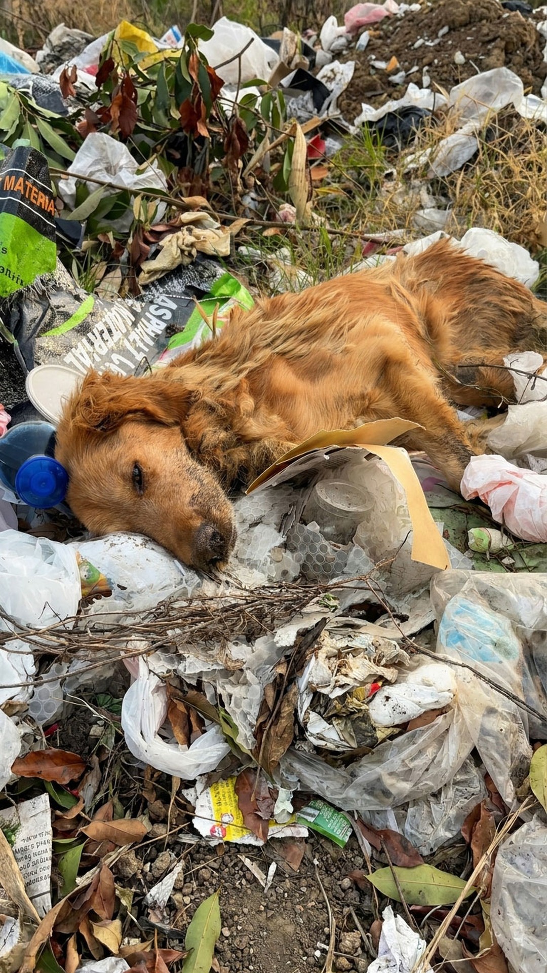 Golden Retriever's Unyielding Spirit Shines Amid Desolation