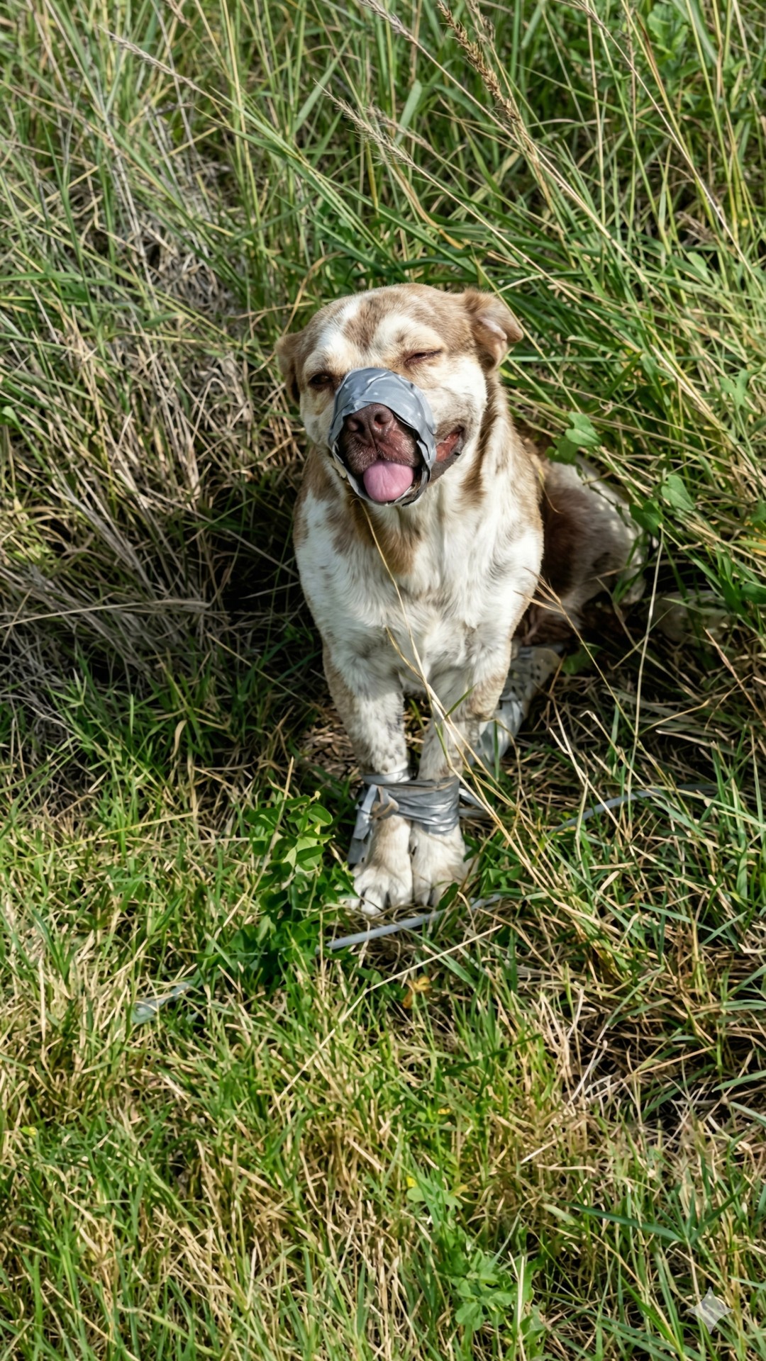 Dog Found with Mouth Taped and Tail Wagging After Rescue by Plumbers