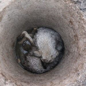 Rescuers Save Ollie from Drainage Trap in a Race Against Time